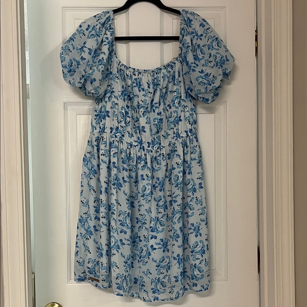 Simply Southern Blue Floral Mini Dress